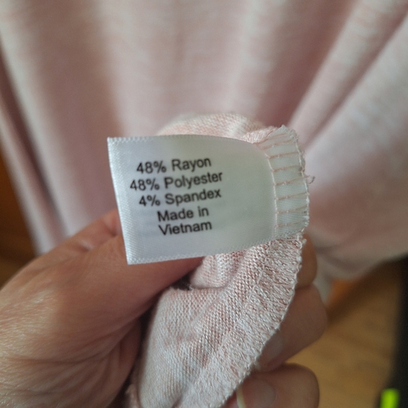 Lane Bryant  Short Sleeve Asymmetrical Midi Dress Light Pink Size 10/12 - Picture 7 of 10